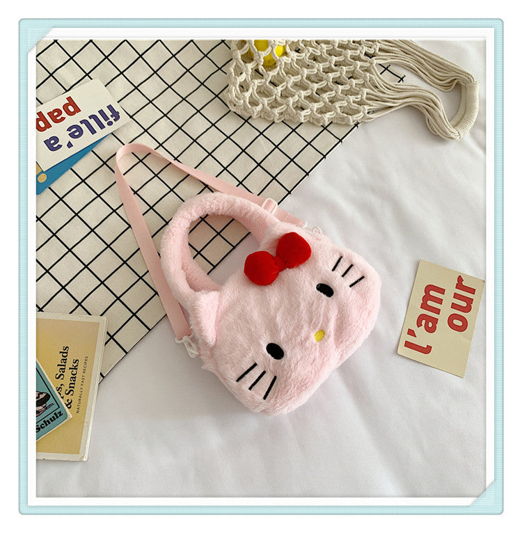 Cat Plush Cute Mobile Doll Birthday Crossbody Bags