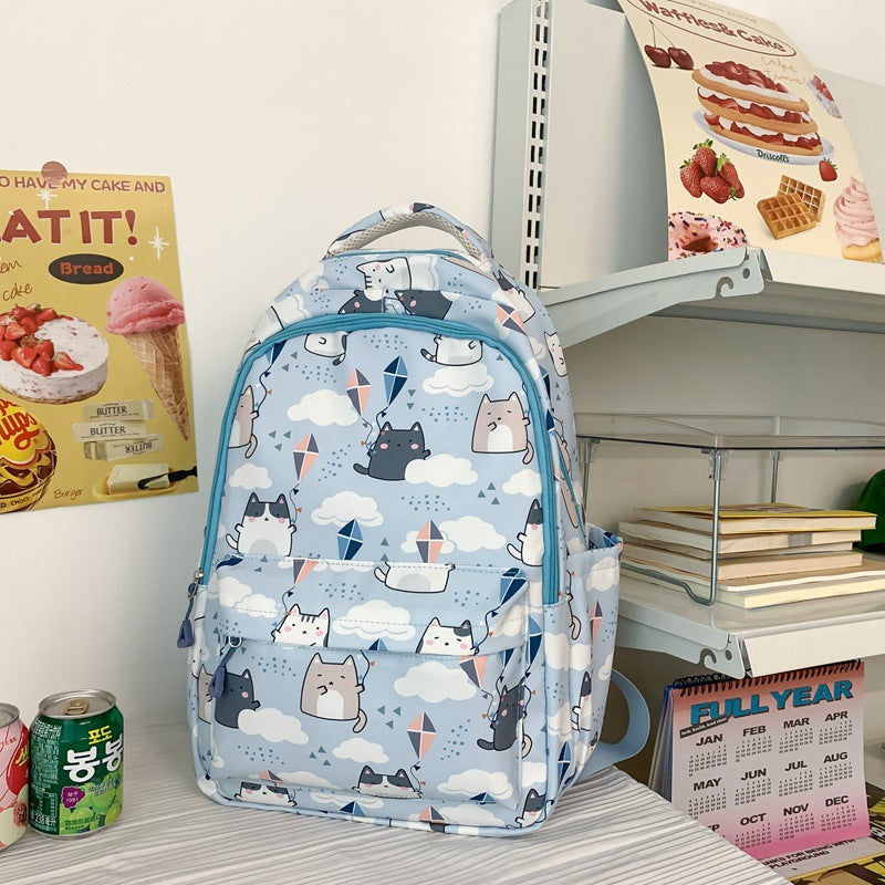 Women's Style For Junior Cute Cat Print Backpacks