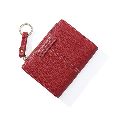 Women's Simple Fashion Short Zipper Two Fold Ladies Wallets