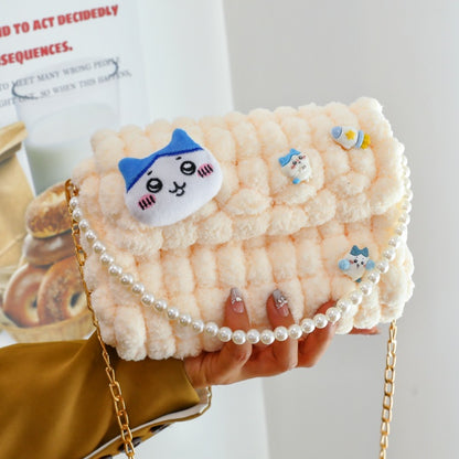 Dog Hand-woven Material Make Cute Finished Crossbody Bags