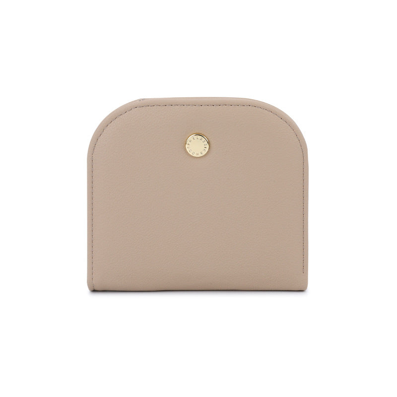 Women's Semicircle Mini Cute Compact Pure Color Ladies Wallets