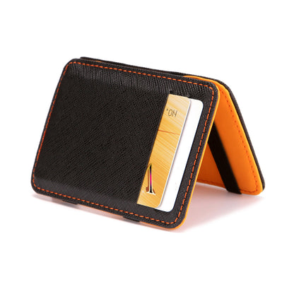 Men's Flip Magic Cross Pattern Fashion Short Men's Wallets