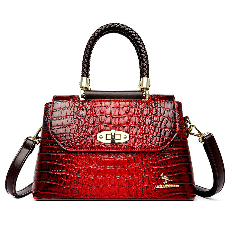 Alligator Print Fashion Western Style Simple Crossbody Bags