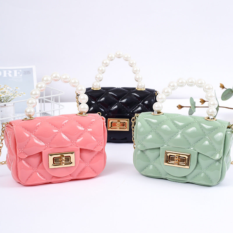 Candy Color Chain Change Packet Pearl Crossbody Bags