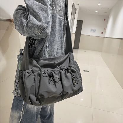 Women's & Men's & Fashion Style Pure Color Large Men's Messenger Bags