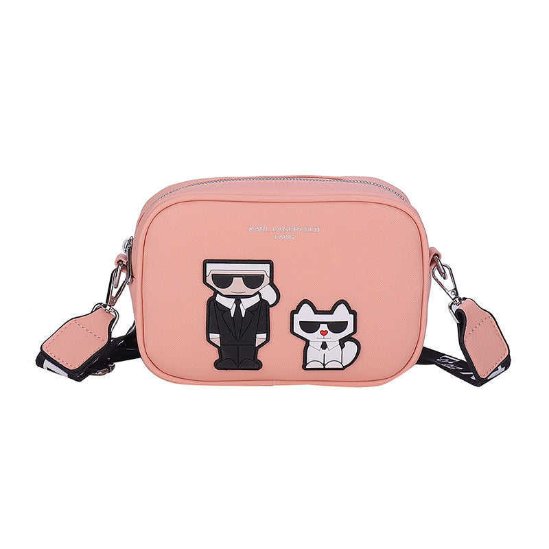 Women's Trendy Cartoon Wide Strap Simple Small Crossbody Bags