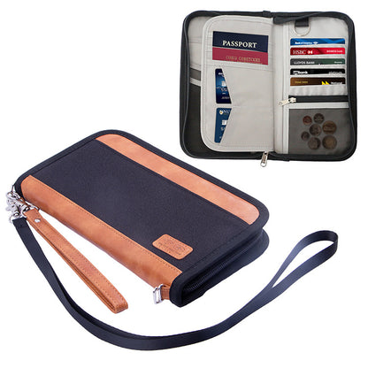 Passport Leather Document Large Capacity Swiping Id Package