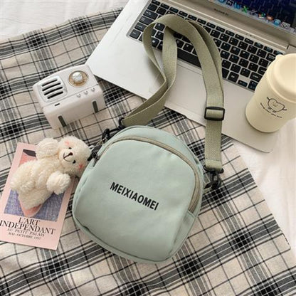 Small Female Korean Fashion Cute Canvas Crossbody Bags