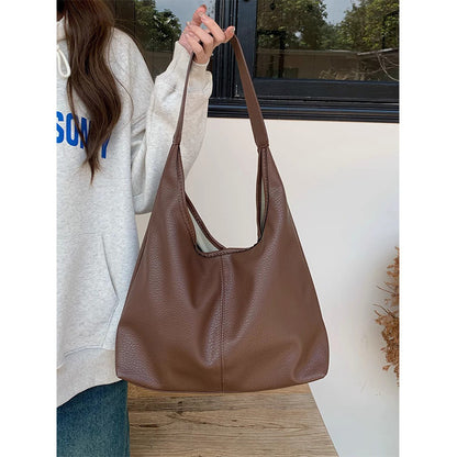 Women's Simple Large Capacity Design Commuter Niche Handbags