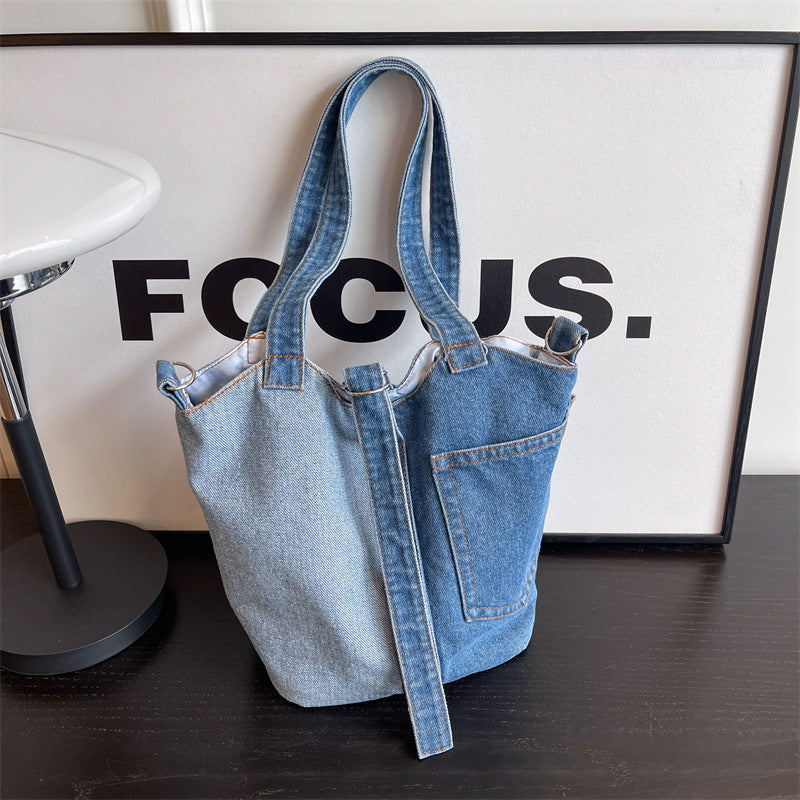 Petits sacs seau en jean pour femmes, sacs de mode de niche d'été