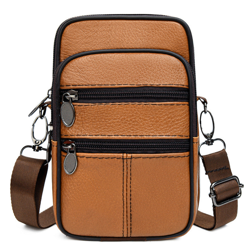 Charming Men's Genuine Leather Mobile Stall Phone Bags