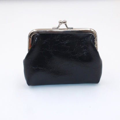 Women's Wax Leather Inch Short Small Clutch Coin Purses