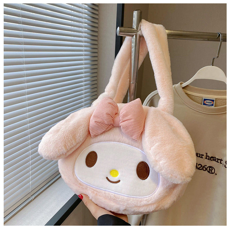 Cute Sweet Plush Single Rabbit Cartoon Handbags