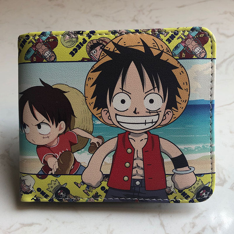 Anime One Piece Short Unisex Leather Ladies Wallets