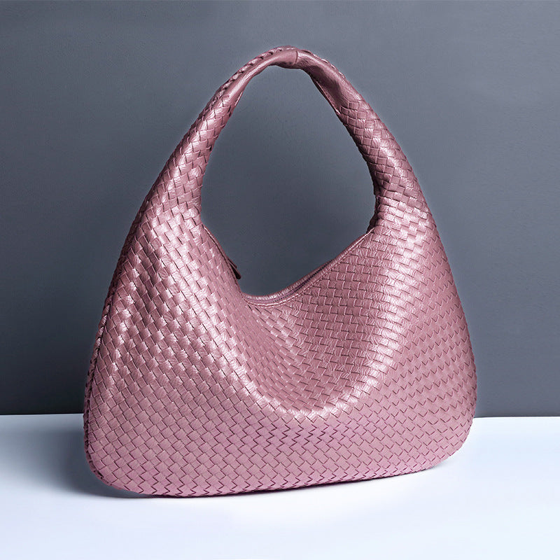 Women's Crescent Hand-woven Portable Dumpling Fashion Underarm Shoulder Bags