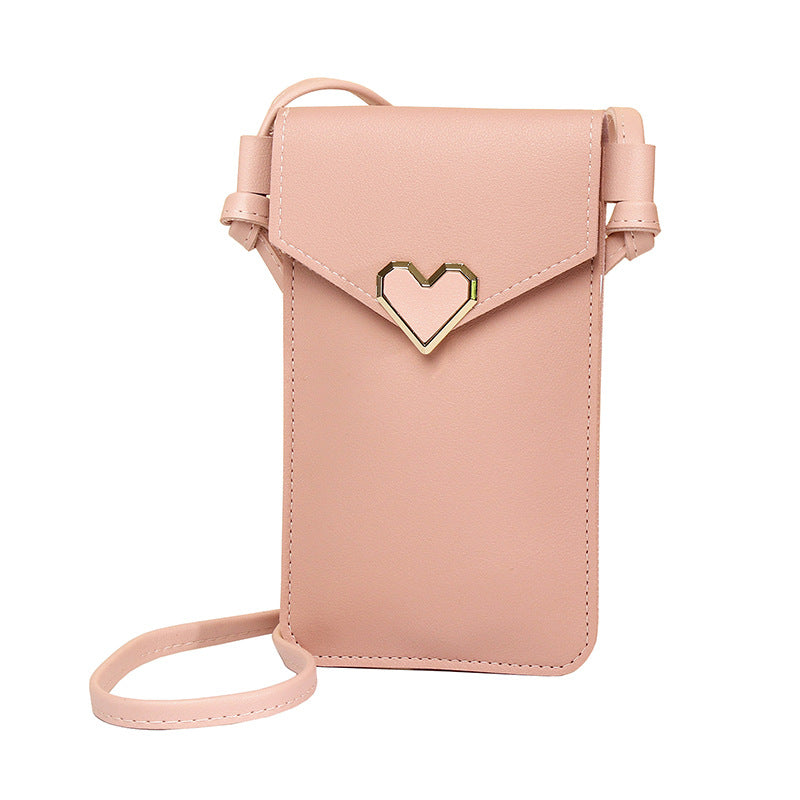 Women's Transparent Touch Screen Mobile Retro Solid Phone Bags