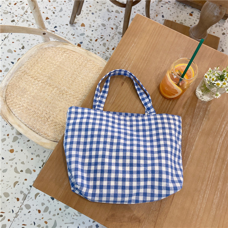 Artistic Portable Lunch Style Plaid Mummy Handbags