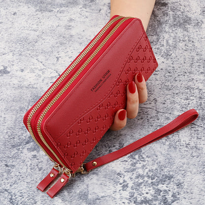 Women's Long Zip Fashion Embossing Large Capacity Ladies Wallets