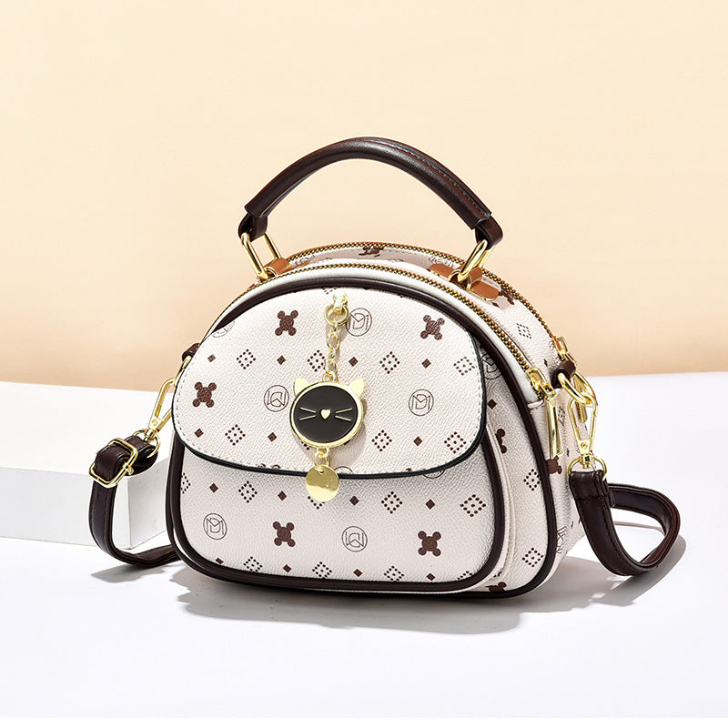 Women's Popular Round Fashionable Summer Fashion Chain Textured Bags