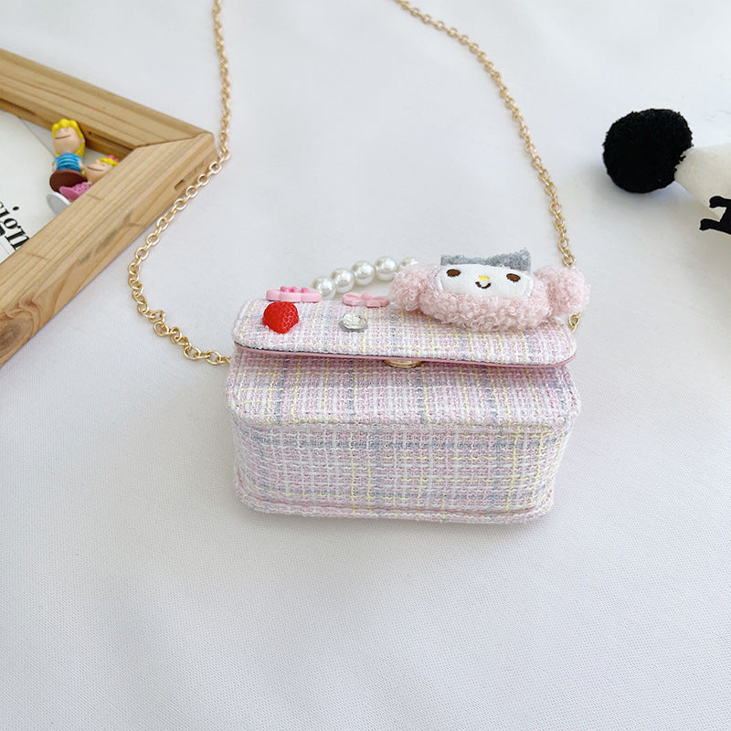 Children's Pearl Cartoon Doll Accessory Fashion Princess Children's Shoulder Bags