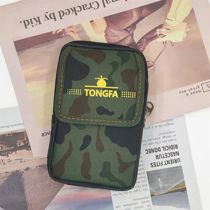 Men's Camouflage Canvas Mobile Cell Vertical Hanging Phone Bags