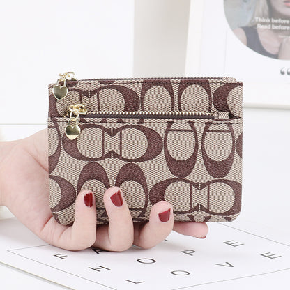 Women's Zipper Clutch Mini Short Small Coin Purses