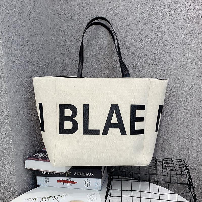 Korean Ink Large Capacity Simple Letter Shoulder Bags