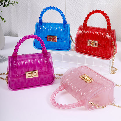 Women's Jelly Mini Rivet Small Chain Diamond Crossbody Bags