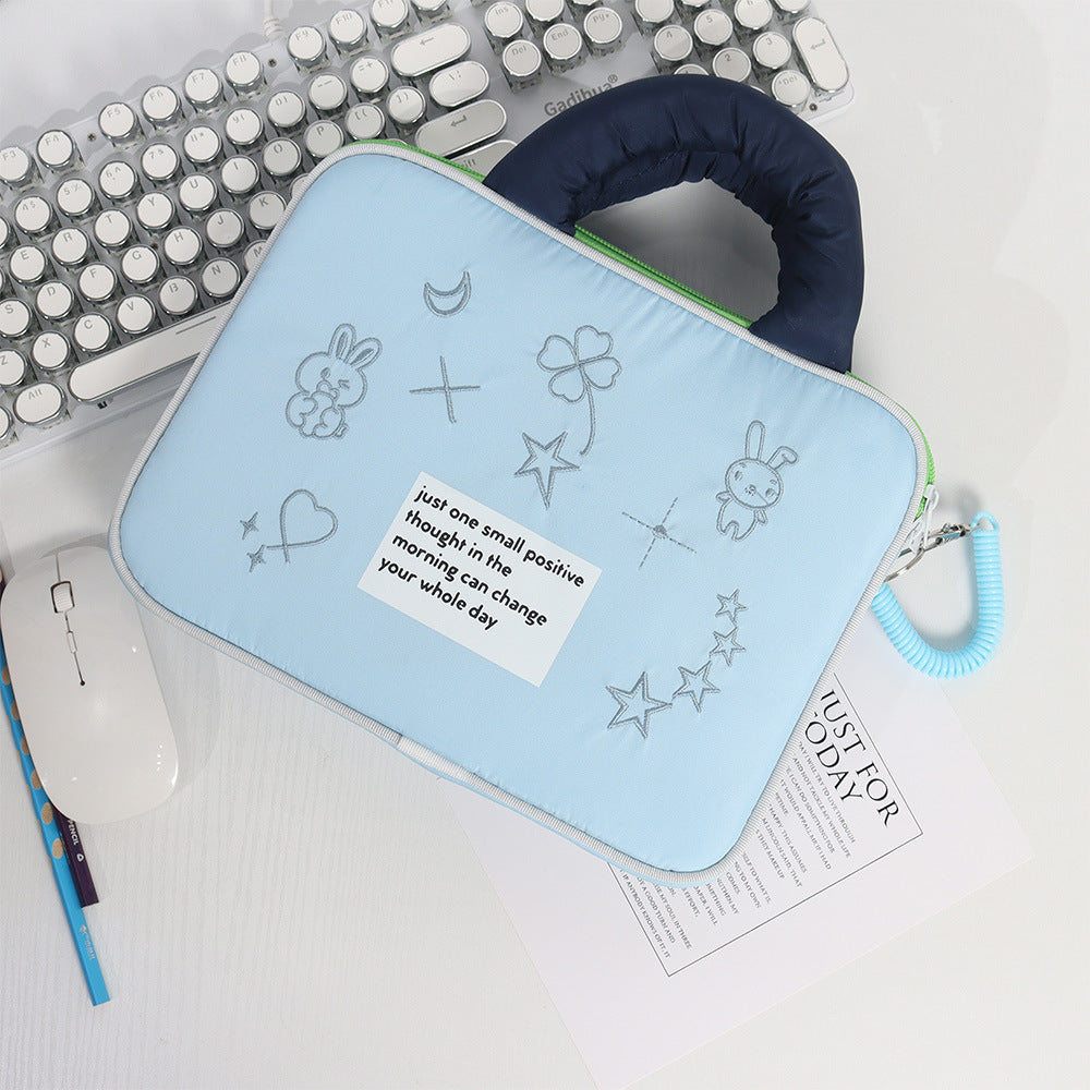 Pochette pour ordinateur portable avec broderie antichoc Space Notebook Fashion