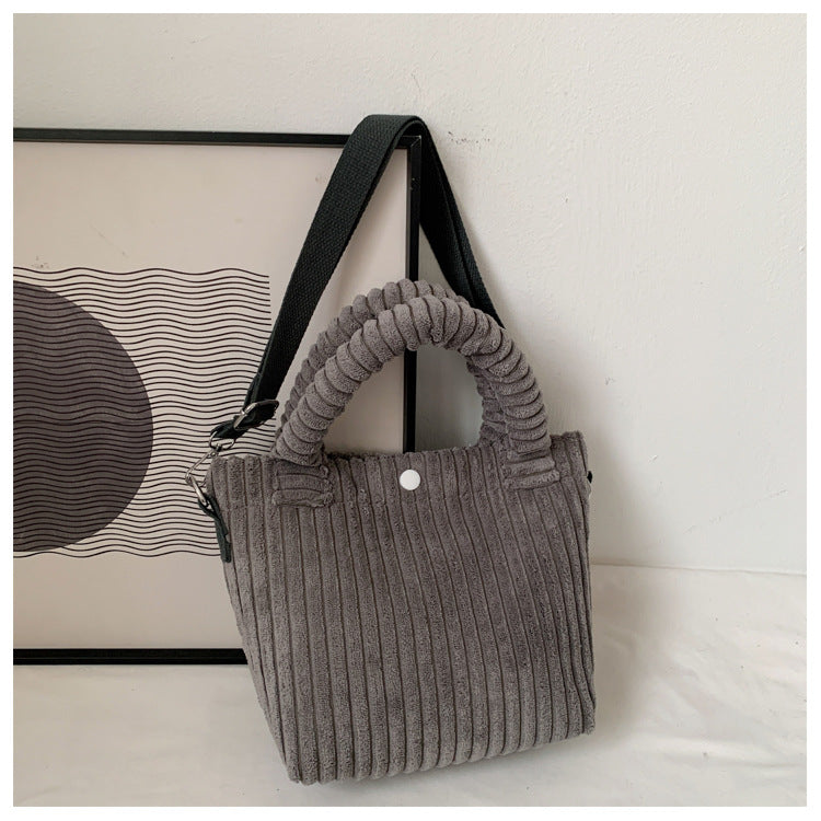 Trendy Winter Corduroy Western Textured Simple Shoulder Bags