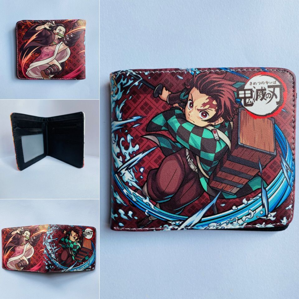 Anime Peripheral Ghost Blade Extinction Cartoon Printed Character Ladies Wallets