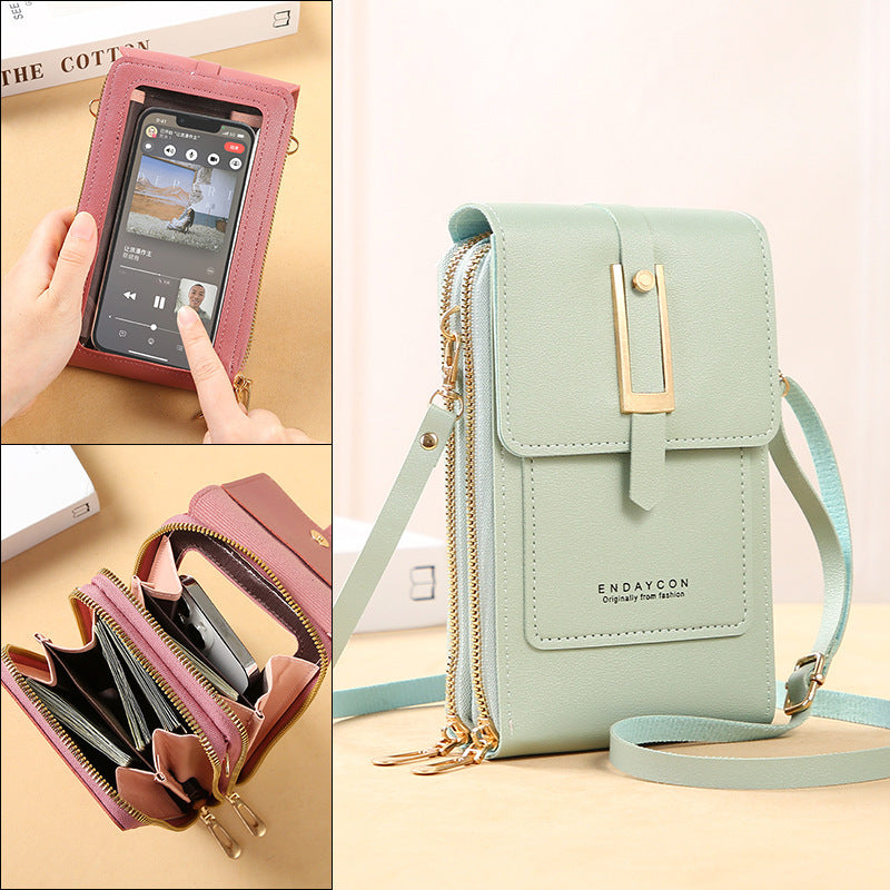 Women's Transparent Touch Screen Trendy Simple Mobile Phone Bags