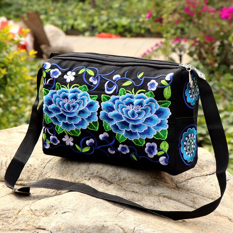 Women's National Style Embroidered For Embroidery Triple Crossbody Bags