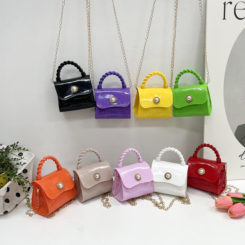 Children's Summer Trend Candy Color Fashion Simple Children's Shoulder Bags