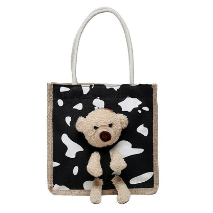 Women's Bear Trendy Cute Fashion Tide Cloth Handbags