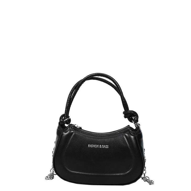 Women's Textured Pressure Shell Solid Color Chain Crossbody Bags