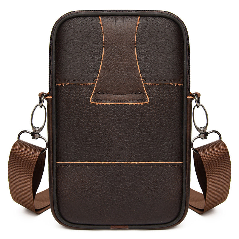 Charming Men's Genuine Leather Mobile Stall Phone Bags