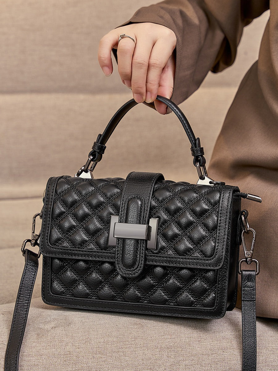 Women's Top Layer Leather Trendy Fashion Texture Handbags