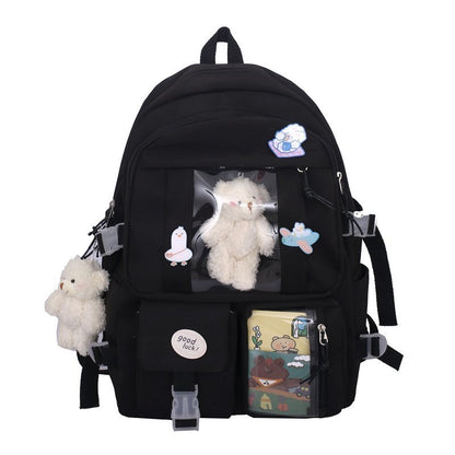 Women's Wind Large Capacity High Korean Cartoon Backpacks