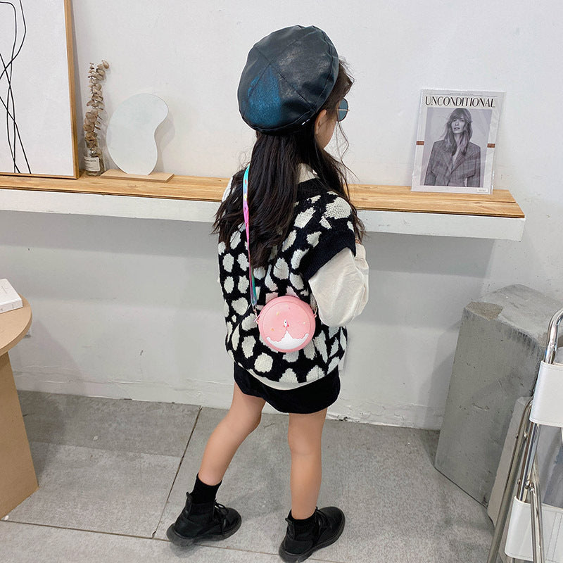 Sacs à bandoulière tendance pour enfants, mignons, arc-en-ciel, mode coréenne, petits sacs pour enfants