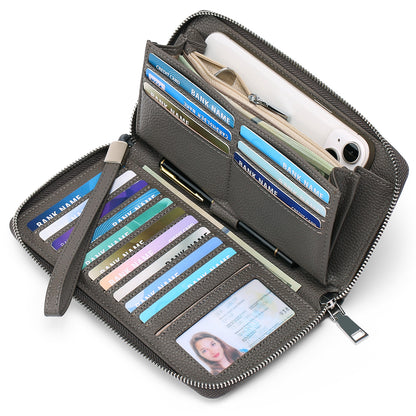 Women's Swiping Large Capacity Long Multi Slots Ladies Wallets