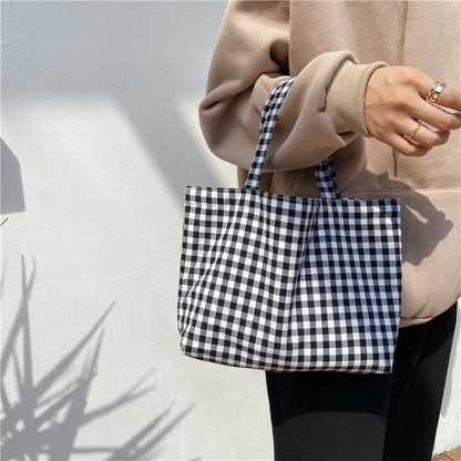 Artistic Portable Lunch Style Plaid Mummy Handbags