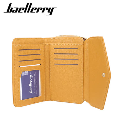 Women's Short Korean Style Large Capacity Zipper Ladies Wallets