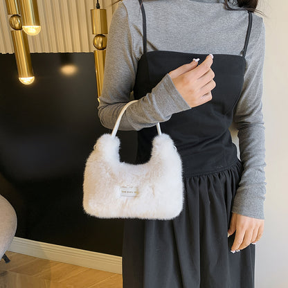 Plush Faux Mink Fur Korean Fashion Crossbody Bags