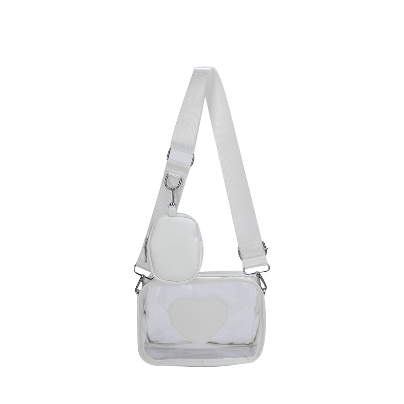 Women's Simple Transparent Fashion Soft Leather Textured Crossbody Bags