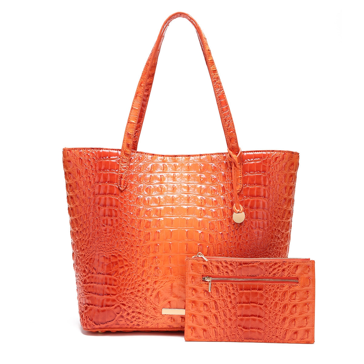 Sac à main fourre-tout pour femme motif crocodile rétro Brahmin