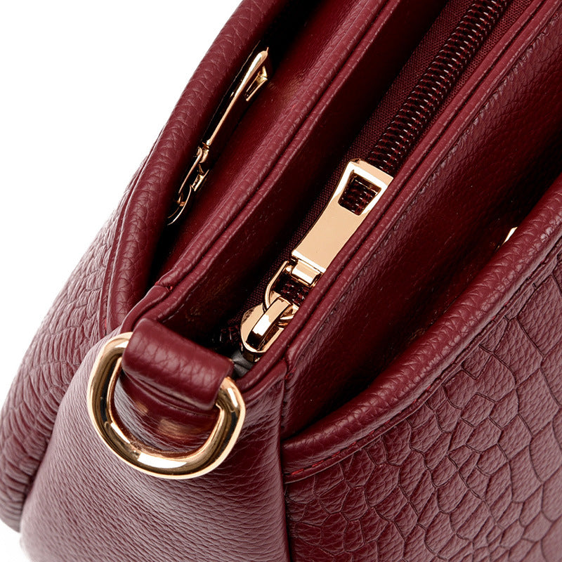 Women's Fashionable Embossed Large Capacity Mother Crossbody Bags