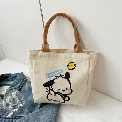 Canvas Cute Style Commuting Hand Lunch Handbags