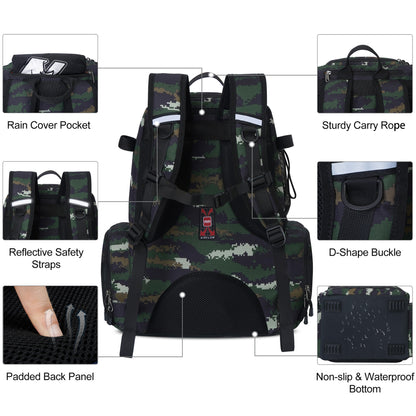 Nouveaux sacs à dos de sport camouflage multifonctionnels pour kit de pêche à la mode