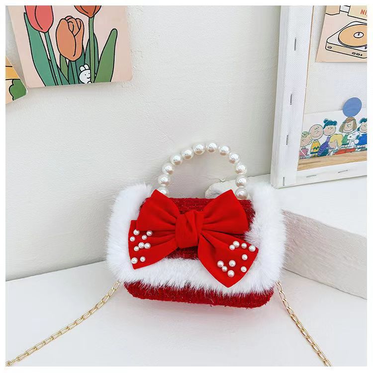 Sacs à bandoulière pour enfants style petite princesse mignonne rouge